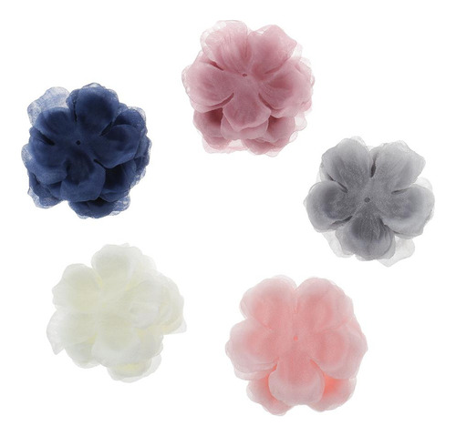 2 X 50pcs 5 Colors Decorative Chiffon Flowers Petals For