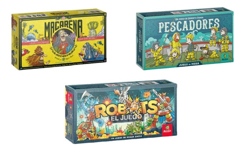 Combo Juegosdemesa La Macarena + Pescadores +robots - Maldon