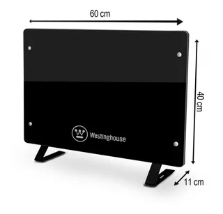 Vitrocalefactor Westinghouse 2000w Estufa De Vidrio Templado Color Blanco