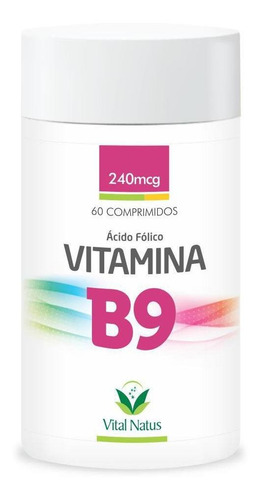 Vitamina B9 (ácido Fólico) (240mcg) 60 Cáps. - Vital Natus