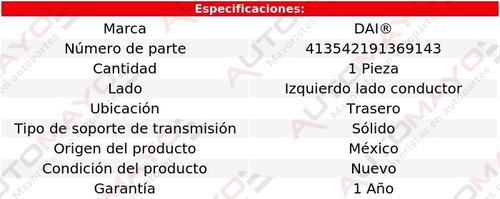 Tacón Transmisión Izq Tras Citation Ii V6 2.8l 1984-1985