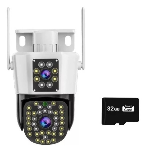 Cámara De Seguridad Ip66 Infrarrojo Hd Wifi Inteligente Color Blanco