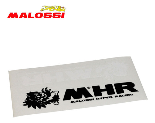 Sticker, Calco Malossi. Blanco Y Negro. 16x8.5 Cm. Mca 