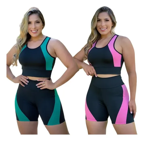 Kit 2 Roupas De Academia Feminina Conjunto Ginástica Treino