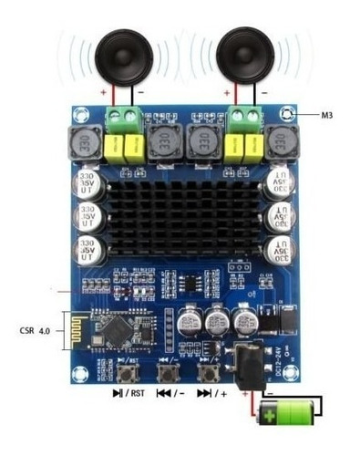 Tpa3116d2 Amplificador 120w X 2 Con Bluetooth