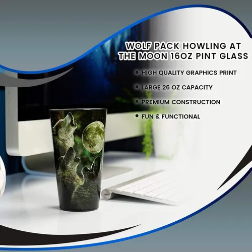 16oz Pack Official Wolf Pack Howling En El Regalo De Novedad