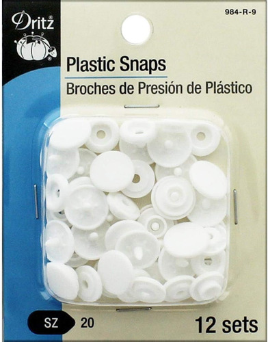 984-r-9 Broches De Plástico, Redondos, Blancos, Tamañ...