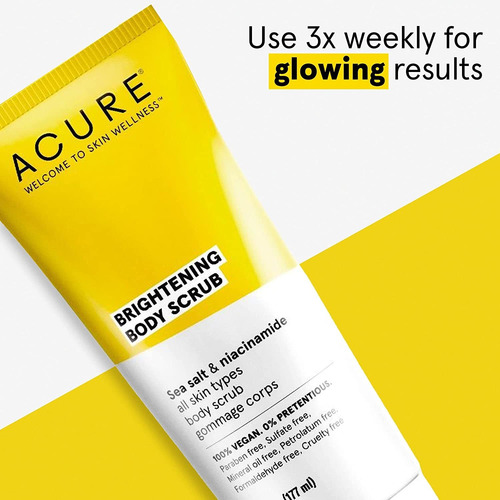 Exfoliante Corporal Iluminador Acure | 100% Vegano | Para Un