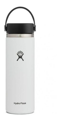 Botella Hydro Flask 20 Oz Wide Mouth 2.0 Flex Cap - Blanco -