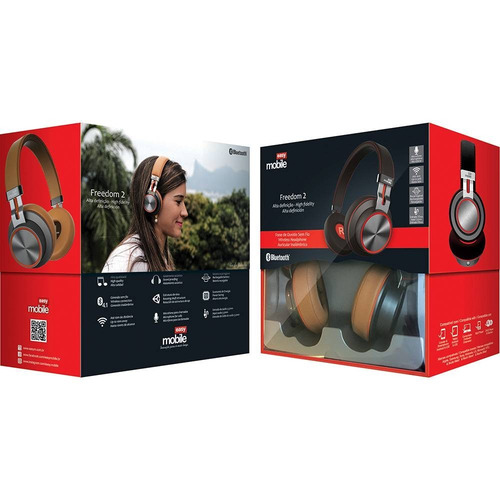 Headphone Easy Mobile Freedom 2 Marrom Fone De Ouvido