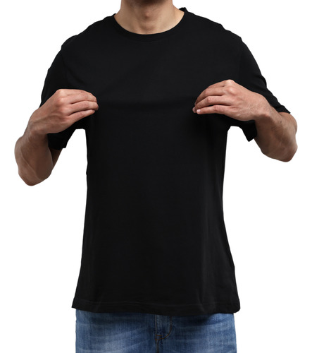 Playera Oversized Hombre Negra 100% Algodón Theblackninety