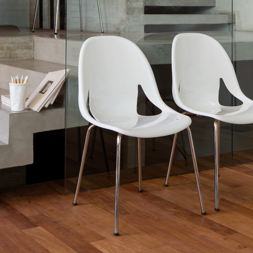 Imagen 1 de 4 de Silla De Comedor Nina Cromada | Contado