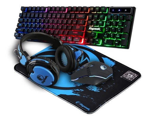 Kit Combo Gamer 4 En 1 Razeak Teclado Mouse+pad Auriculares