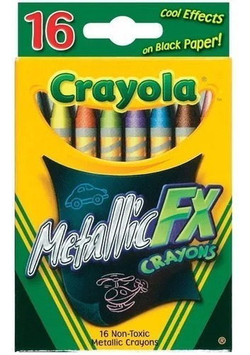 Crayones De Cera Crayola 16 Colores Metalicos