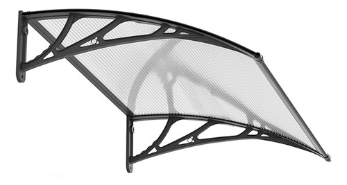 Alero Listo 0.80x1.00mt Transparente Base Negra Bighouse