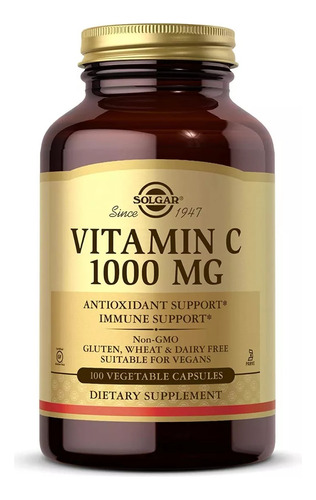 Solgar Vitamina C 1000 Mg 100 Cápsulas Veganas