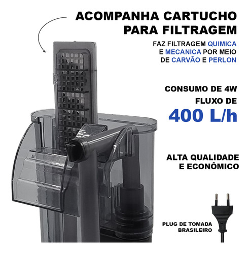 Filtro Externo Hang On Hf 802 P/ Aquario Até 100 Litros 220v