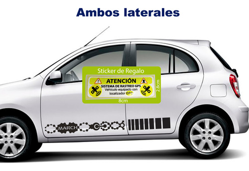 Stickers Calcomanias Para Auto March 3 Ambos Lados Gps