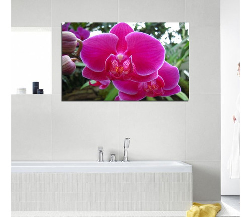 Vinilo Decorativo 30x45cm Orquidea Rosa Flores