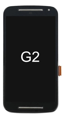 Frontal Tela Display Touch Lcd Compatível Moto G2 Com Aro Cor Preto