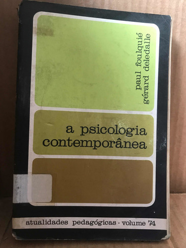 Livro A Psicologia Contemporânea De Paul F.