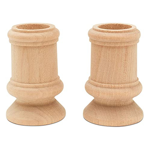 Copas De Vela De Madera Clásicas, 21/2 Pulgadas, Juego...