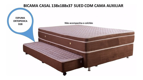 Bicama Box Casal + Colchão Auxiliar Espuma | Parcelamento sem