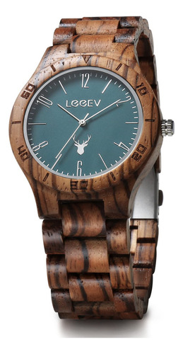 Leeev Reloj De Madera Ligero Hecho A Mano Para Hombre, De S.