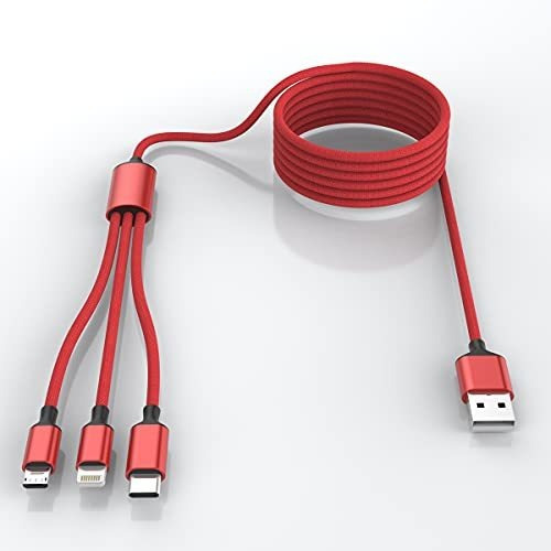 Cable De Carga Usb Múltiple 3 En 1 Para iPhone, Cable De Car