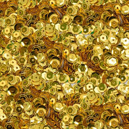 Lantejoula Metalizado 8mm Lantecor Pacote Com 1000u Cor Ouro 0150
