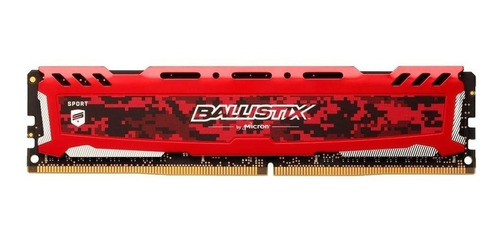 Memoria Crucial Ballistix Sport 8gb 3200mhz Ddr4 Cl16 Red
