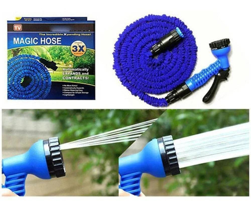 Imagem 4 de 5 de Mangueira Magica Flexivel E Expansivel Esguicho Para Jardim