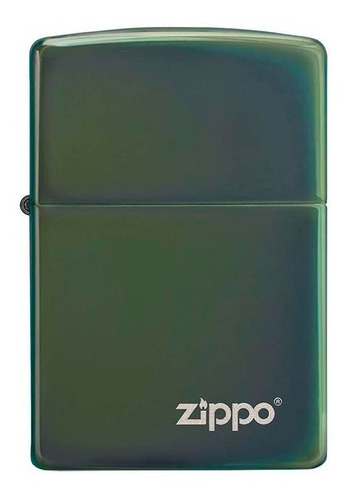 Encendedor Zippo Camaleon Con Logo Zippo Verde Oscuro