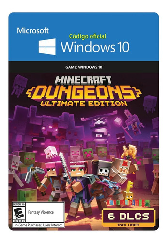 Minecraft Dungeons Ultimate Edition Código Oficial Windows 