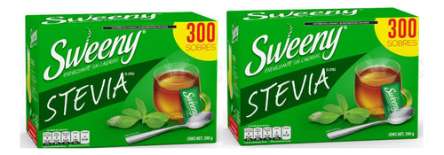 Endulzante Sin Calorias Sweeny Con Stevia 600 Sobres