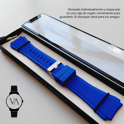 Correa Deportiva Texturizada Para Smartwatch Colmi C81 Rey Azul 2.2 Cm