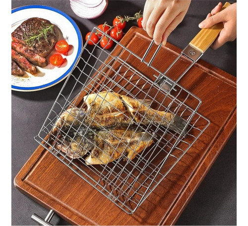 Cesta De Parrilla Reutilizable, Cesta De Acero Inoxidable