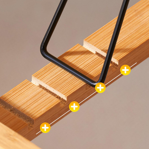 Mesa Plegable Rectangular Para Portátil, Marrón Claro
