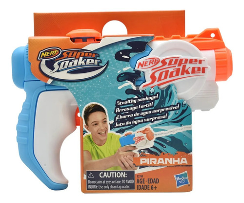 Nerf Super Soaker Piranha Pack 2 Pz Lanzador De Agua Hasbro Azul