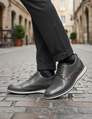 Sapato Social Masculino Kingston Ferracini Chumbo 6155-675j