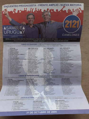 Elecciones Nacionales 2004 Lista 2121 / E.p. - F.a.