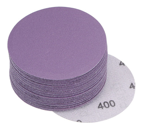 30 Disco Lijado Morado 3  400 Grano Gancho Bucle Papel Lija