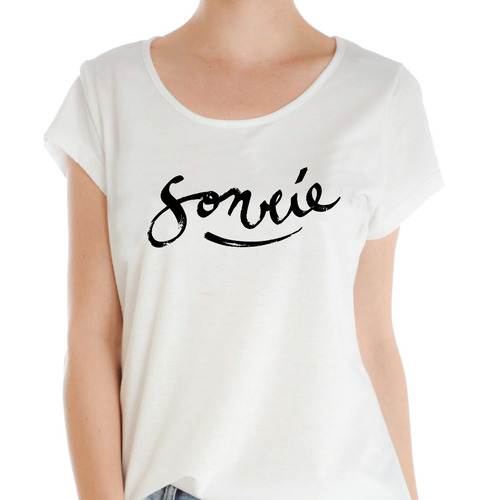 Remera De Mujer Sonrie 100% Algodón Pima Peruano