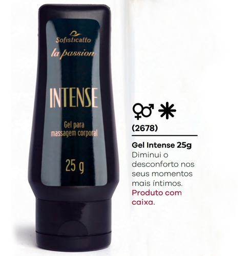 Intense Gel Para Massagem Corporal Sofisticatto 25g