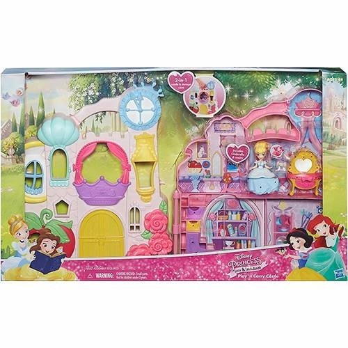 Boneca E Cenário Play Carry Castle Princesas Disney Hasbro