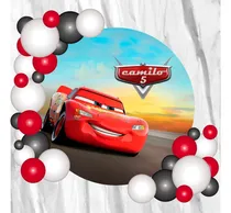 Comprar Fondo Banner Candy Bar Circular Cars Rayo Mcqueen 70x70cm
