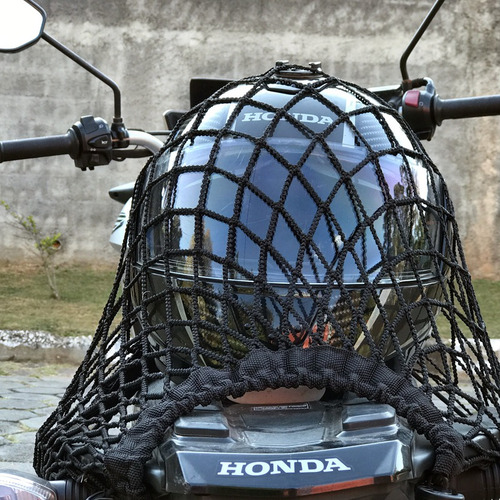Rede Grande Aranha Moto Capacete 55x55 Cm