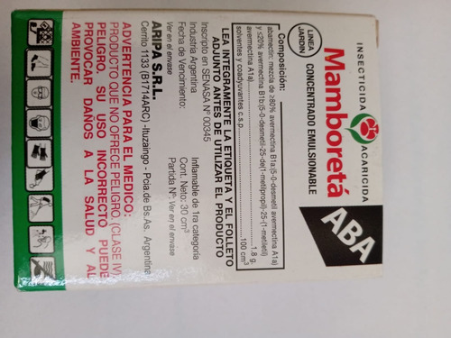 Mamboreta Aba Insecticida Araña Minador Acaros Cogoshop