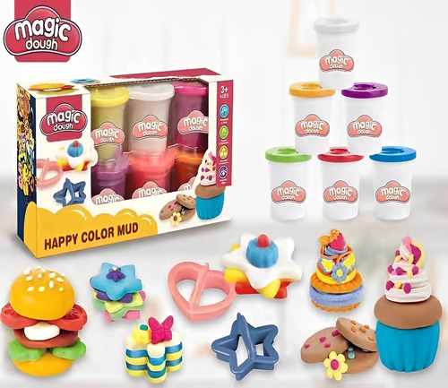 Juguete De Plastilina 6pcs Magic Down