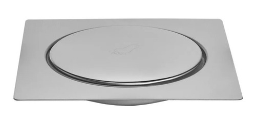 4 Ralos Click Inteligente Em Inox 10x10 Cm + 4 Porta Grelhas